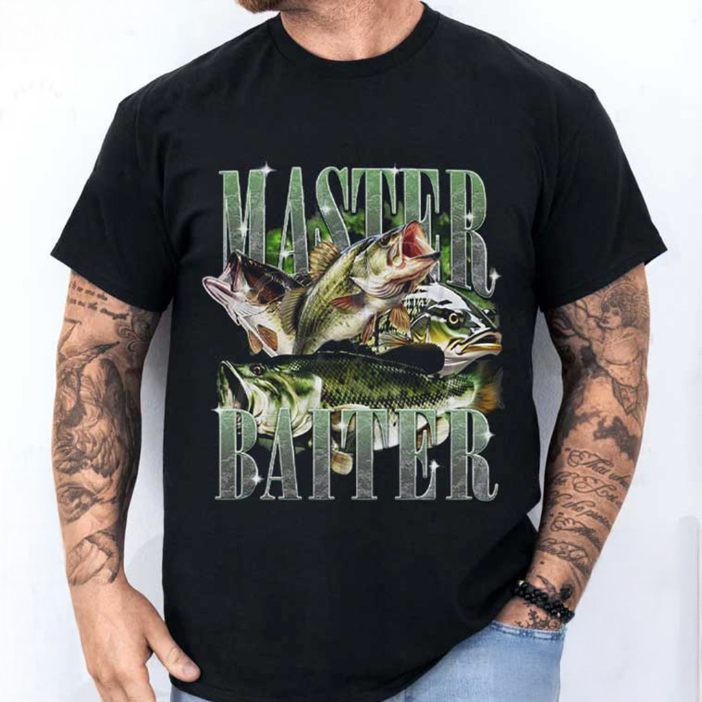 Master Baiter Bass Fishing Retro Graphic T-Shirt Gifts For Fish Lovers