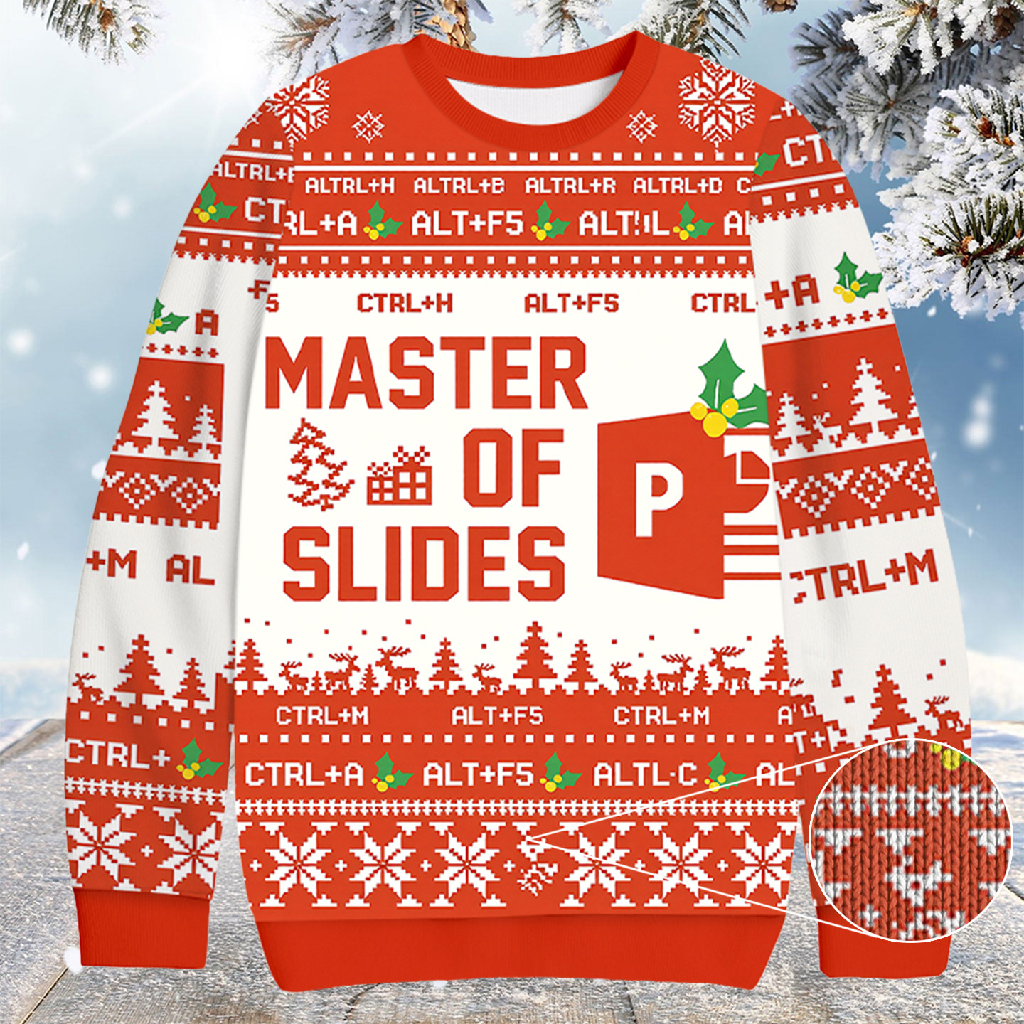 Master Of Slides Powerpoint Christmas Ugly Sweater Teacher Christmas Gifts