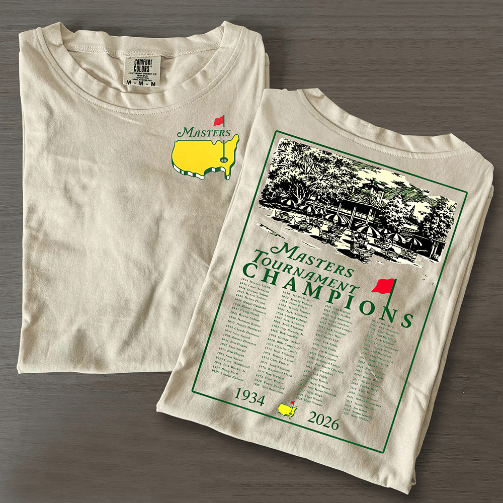 Masters 1934 2026 Champions T-Shirt Golf Clothing Gift For Sports Lovers