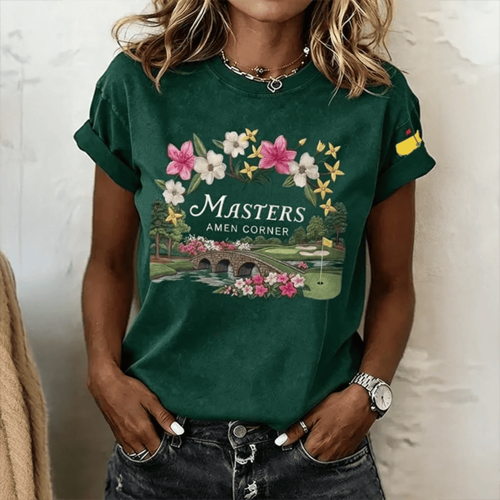 Masters Amen Corner Floral T-Shirt Golf Life Clothing Golf Enthusiast Gift