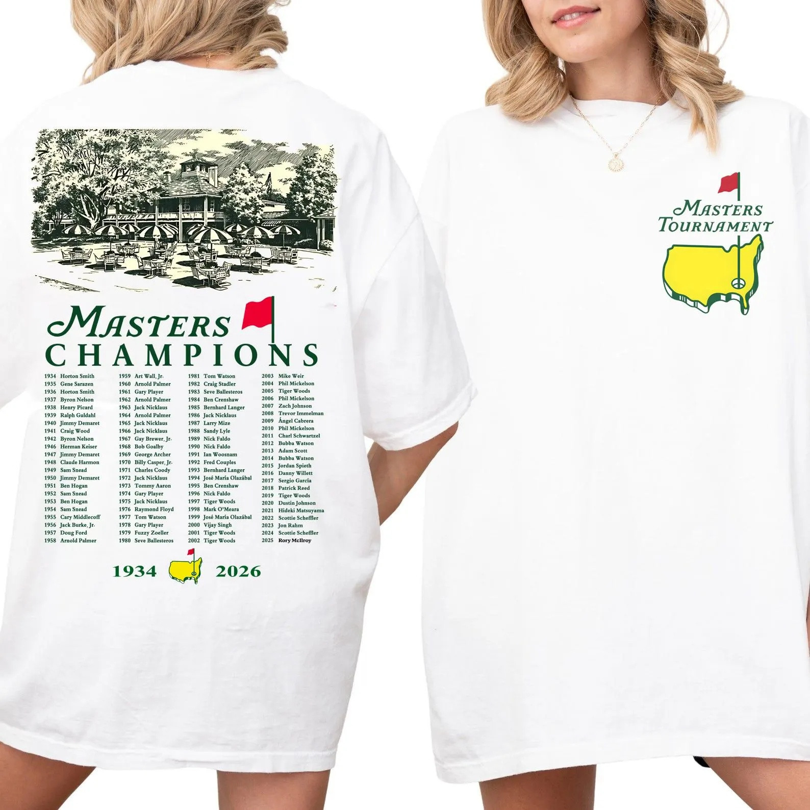 Masters Augusta National Golf Course T-Shirt Masters Tournament Outfit Merch Gift For Her