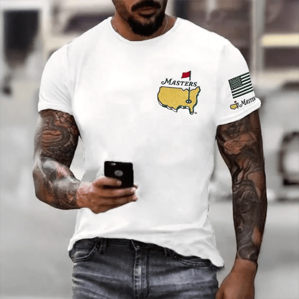 Masters Augusta National Patriotic USA FlagT-Shirt Golf Life Merch Gift Ideas