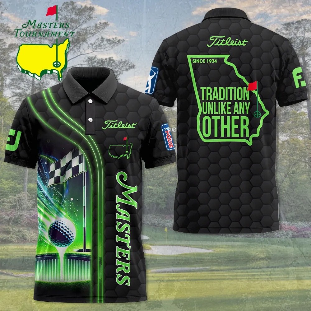 Masters Golf Tournament Titleist Polo Shirt US Masters Golf Atmosphere Merch Golf Championship Gift