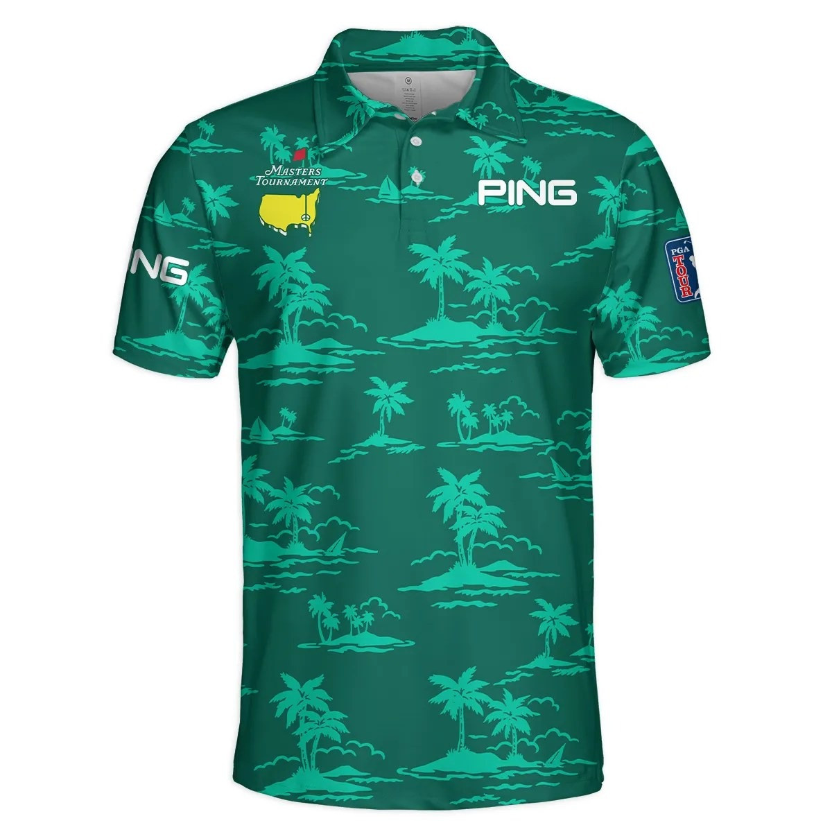 Masters Tournament Golf Polo Shirt Teal Green Ping Masters Golf Merch Gifts For Dad