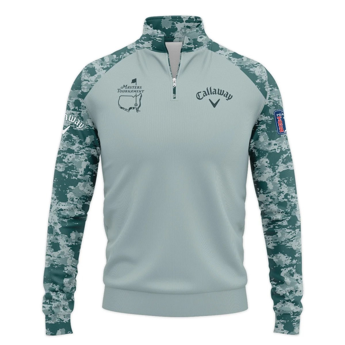 Masters Tournament Golf Quarter-Zip Shirt Camo Print Long Sleeve Shirt The Masters 2025 Merch