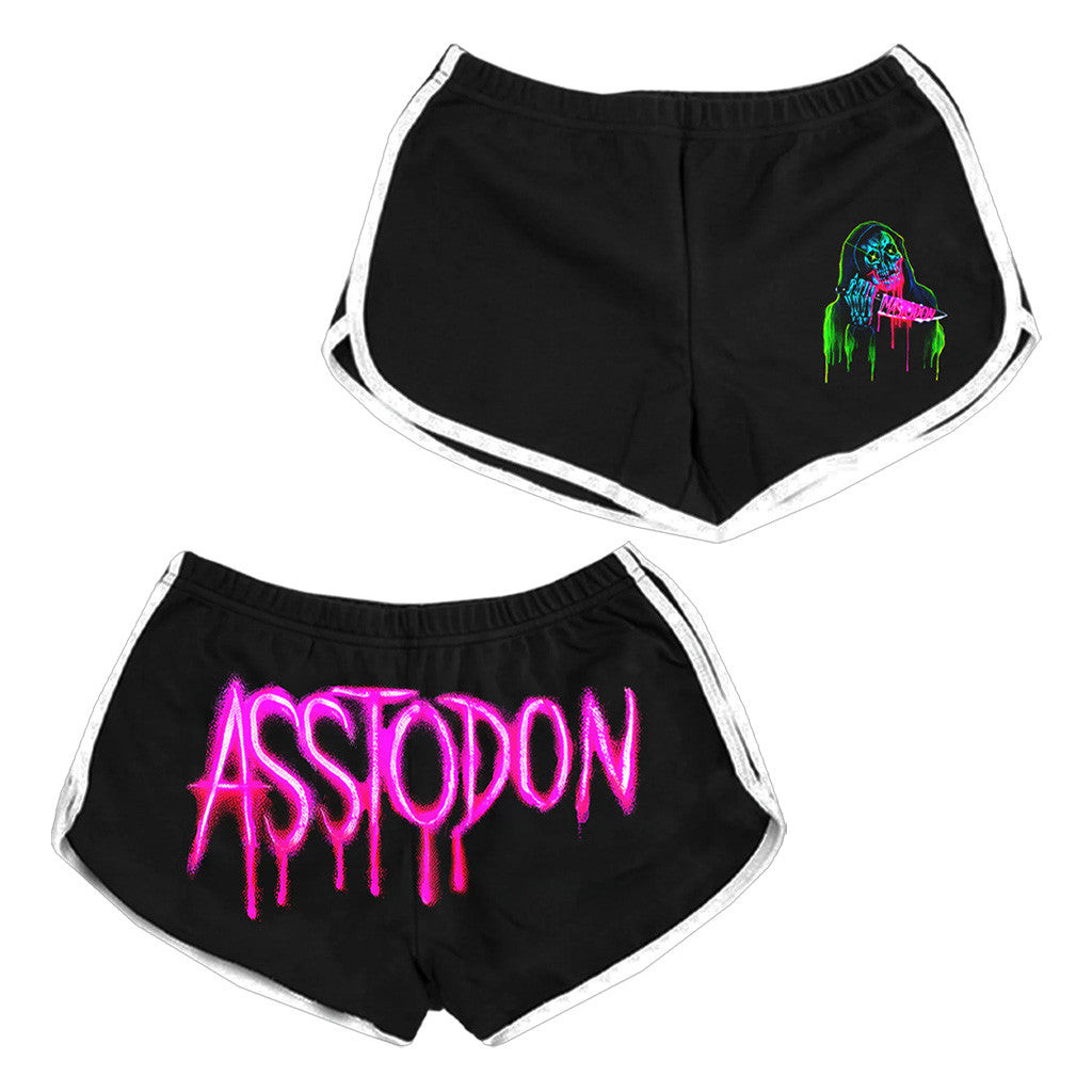 Mastodon Merch Artist Series CJK Neon Asstodon Shorts Gifts For Women's