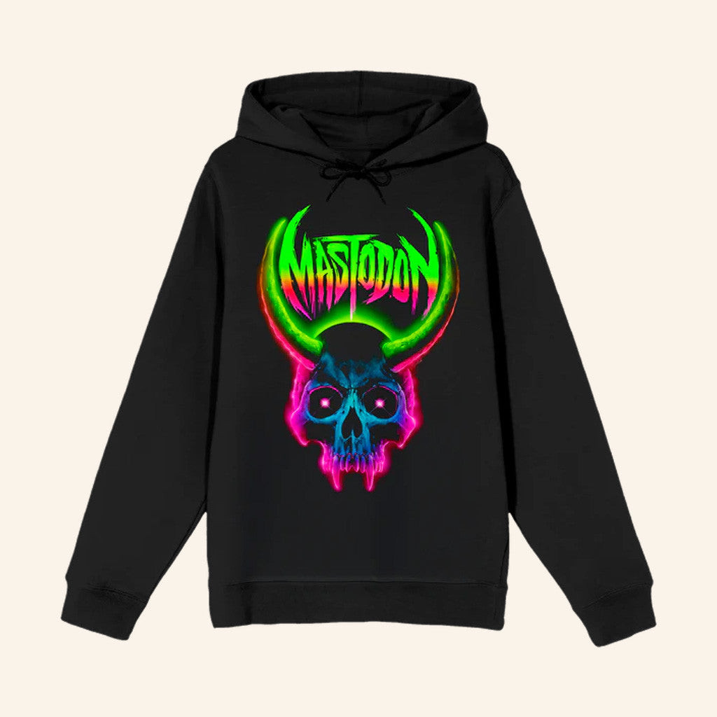 Mastodon Merch Neon Skull X Chad James Keith Hoodie Birthday Present For Husband Mastodon Merch Neon Skull X Chad James Keith Hoodie Birthday Present For Husband
