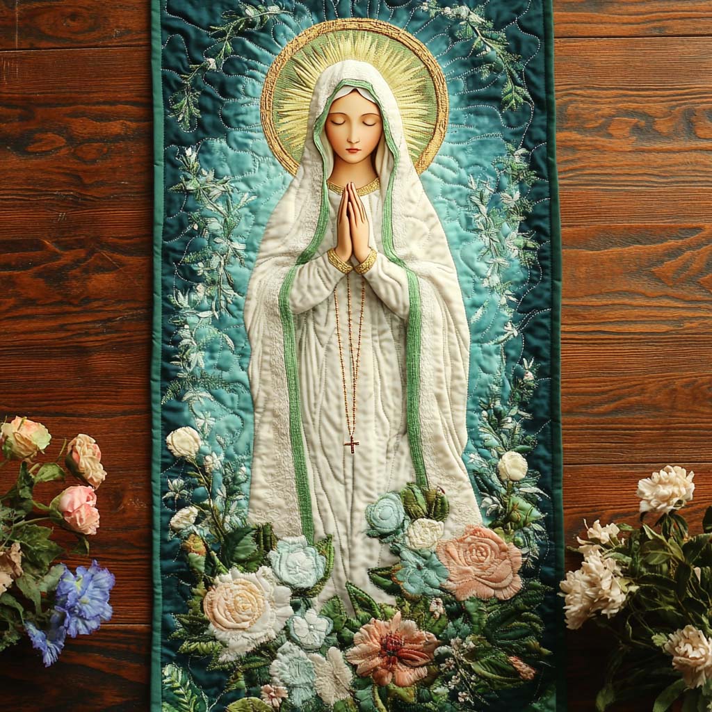 Mater Dei Quilted Table Runner Runner Christmas Decoration Religious Gifts For Mom