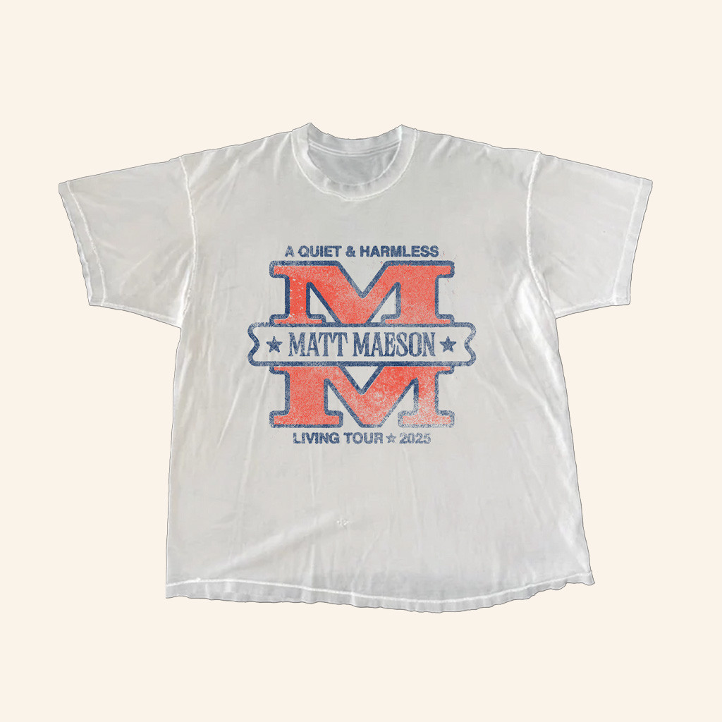 Matt Maeson Merch Collegiate MM Living Tour 2025 T-Shirt Dad Christmas Gifts Matt Maeson Merch Collegiate MM Living Tour 2025 T-Shirt Dad Christmas Gifts