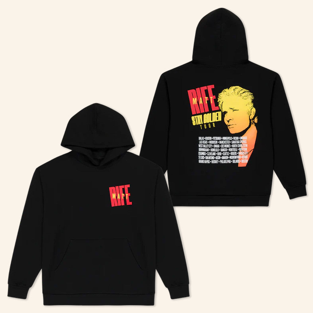 Matt Rife Merch Stay Golden Tour Black Hoodie Best Gifts For Dad Matt Rife Merch Stay Golden Tour Black Hoodie Best Gifts For Dad