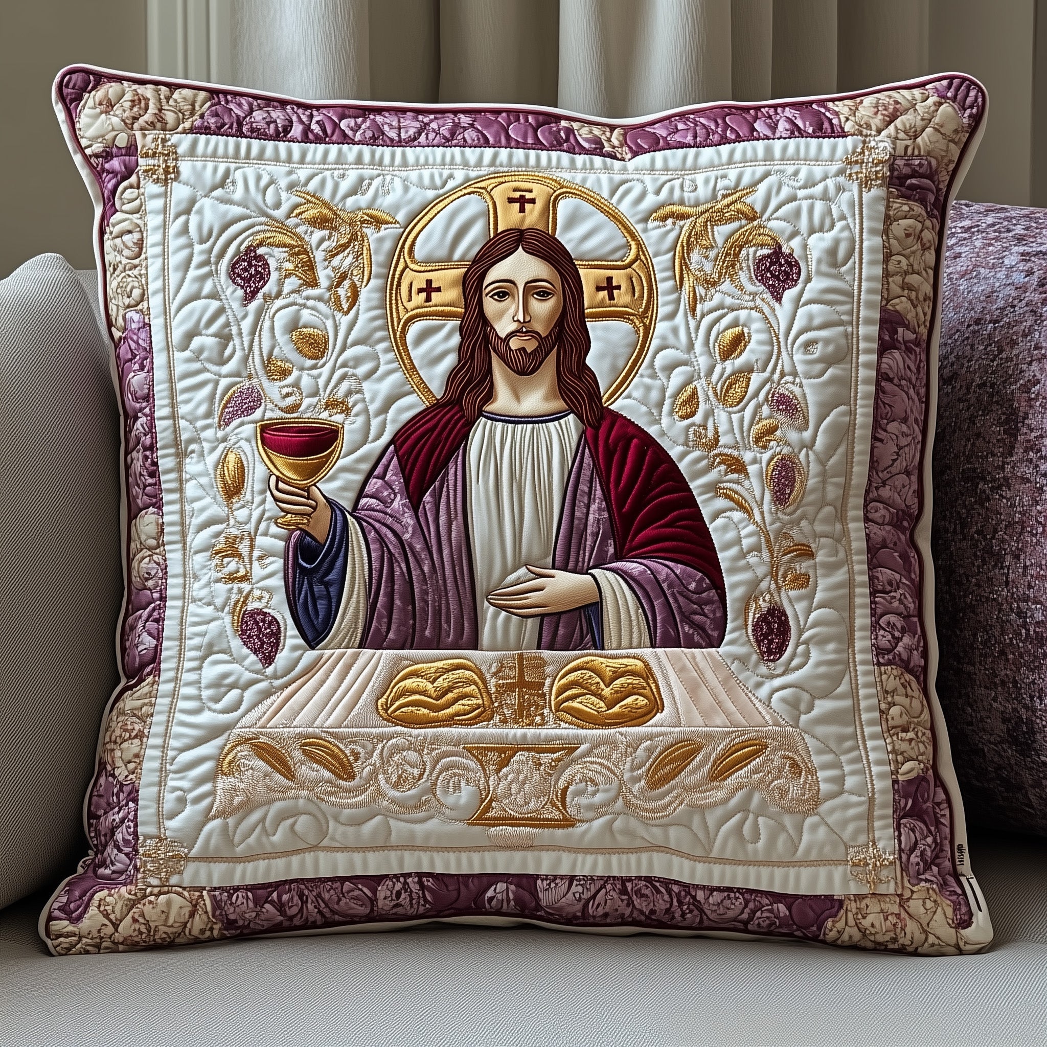 Maundy Thursday Quilted Pillow Case Decorative Pillow Cover MerchHappy Easter Gift Ideas 2025