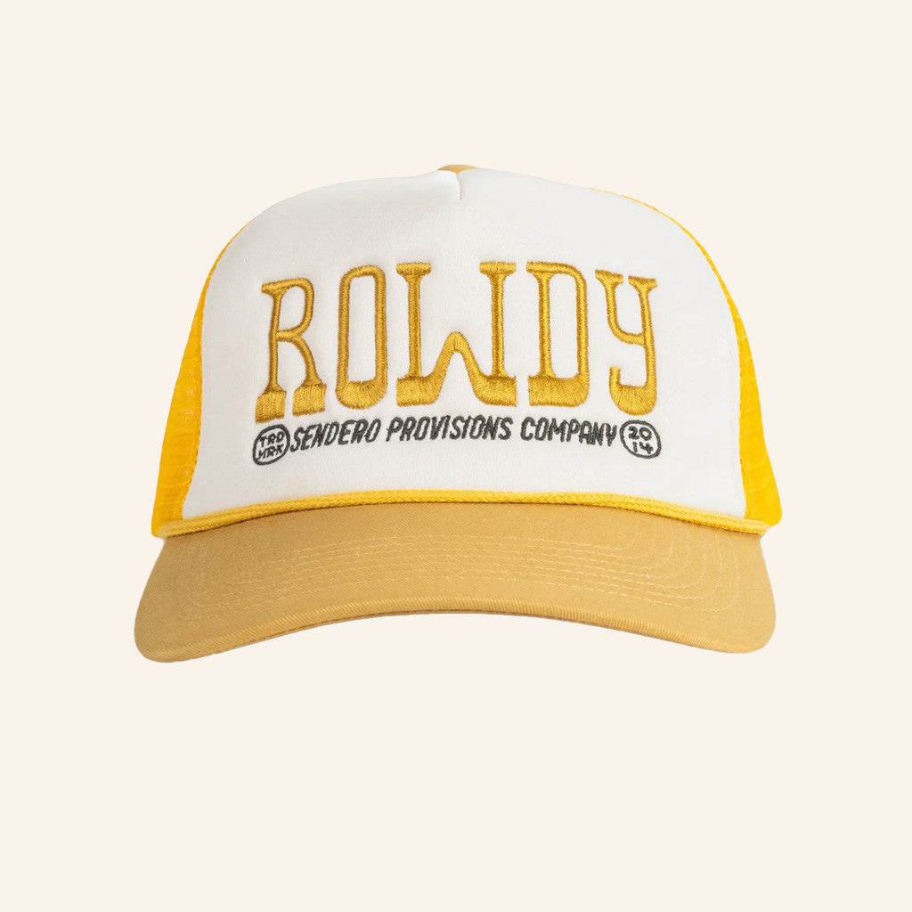 Maverick Western Wear Merch Sendero Provisions Company Sendero Rowdy Trucker Hat Embroidered Maverick Western Wear Merch Sendero Provisions Company Sendero Rowdy Trucker Hat Embroidered