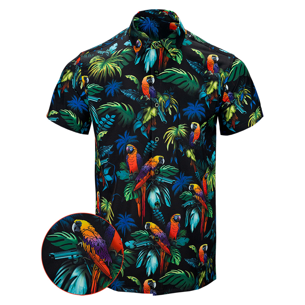 Maximum Pain Button Down Shirt Tactical Aloha Print Shirt Present For Husband