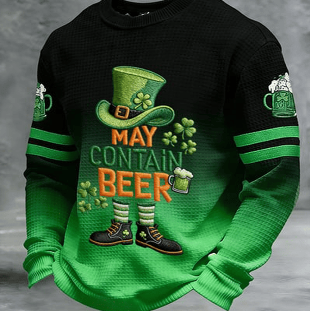 May Contain Beer St Patrick's Day Long Sleeve Shirt St Patrick's Day Clothing St Patrick's Stuff