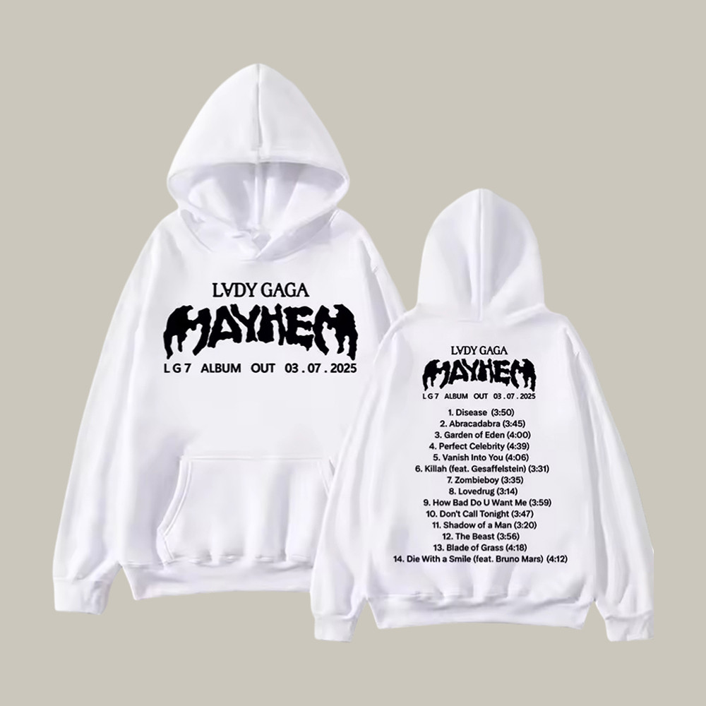 Mayhem Album Lady Gaga Hoodie Lady Gaga Hooded Sweatshirt Music Lover Present