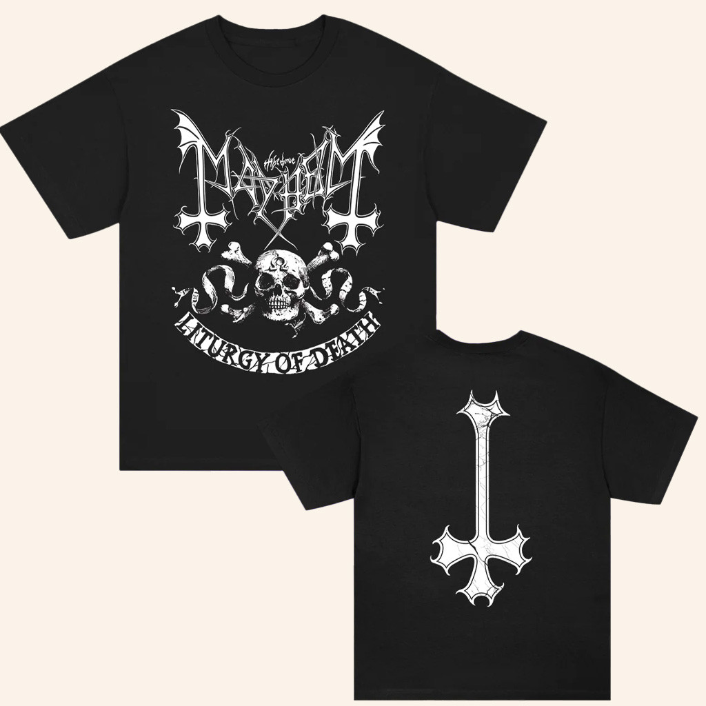 Mayhem Merch Omega Skull Black T-Shirt Christmas Present Ideas For Boyfriend Mayhem Merch Omega Skull Black T-Shirt Christmas Present Ideas For Boyfriend