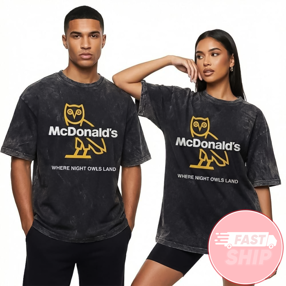 McDonald's X October's Very Own February 17 2026 Logo Collab Where Night Owls Land T-Shirt OVO Merch