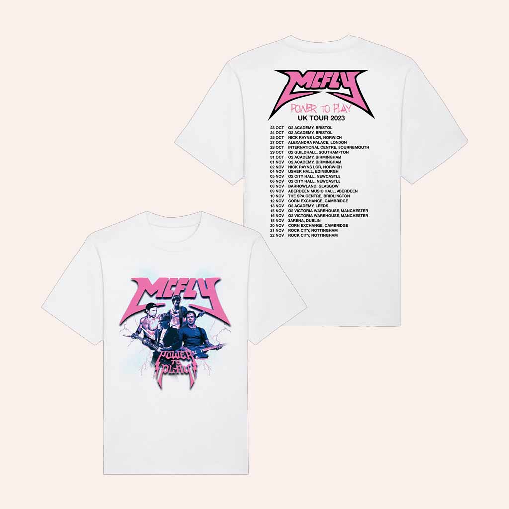 McFly Merch Power To Play Band UK 2023 Tour T-Shirt Gift Ideas For Music Lovers McFly Merch Power To Play Band UK 2023 Tour T-Shirt Gift Ideas For Music Lovers