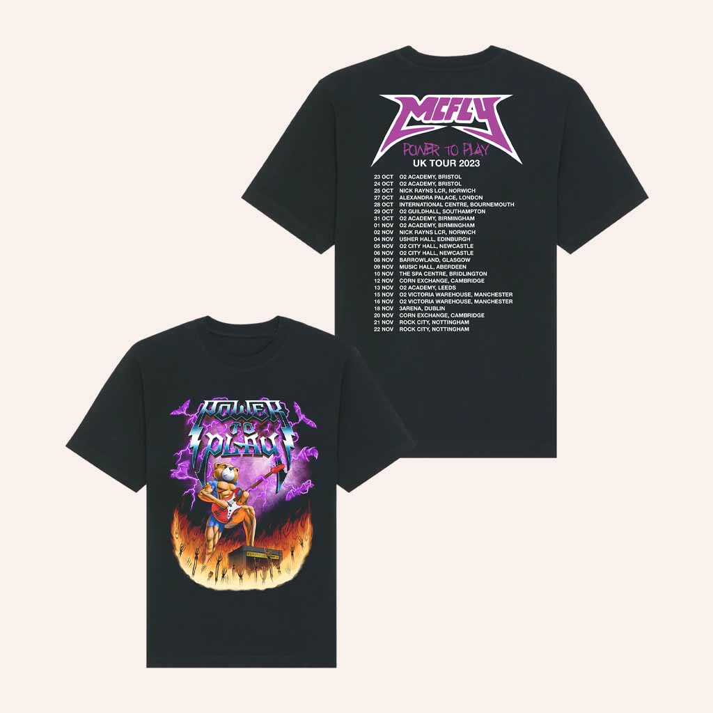 McFly Merch Power To Play Epic Teddy UK 2023 Tour T-Shirt Cool Gifts For Music Lovers McFly Merch Power To Play Epic Teddy UK 2023 Tour T-Shirt Cool Gifts For Music Lovers