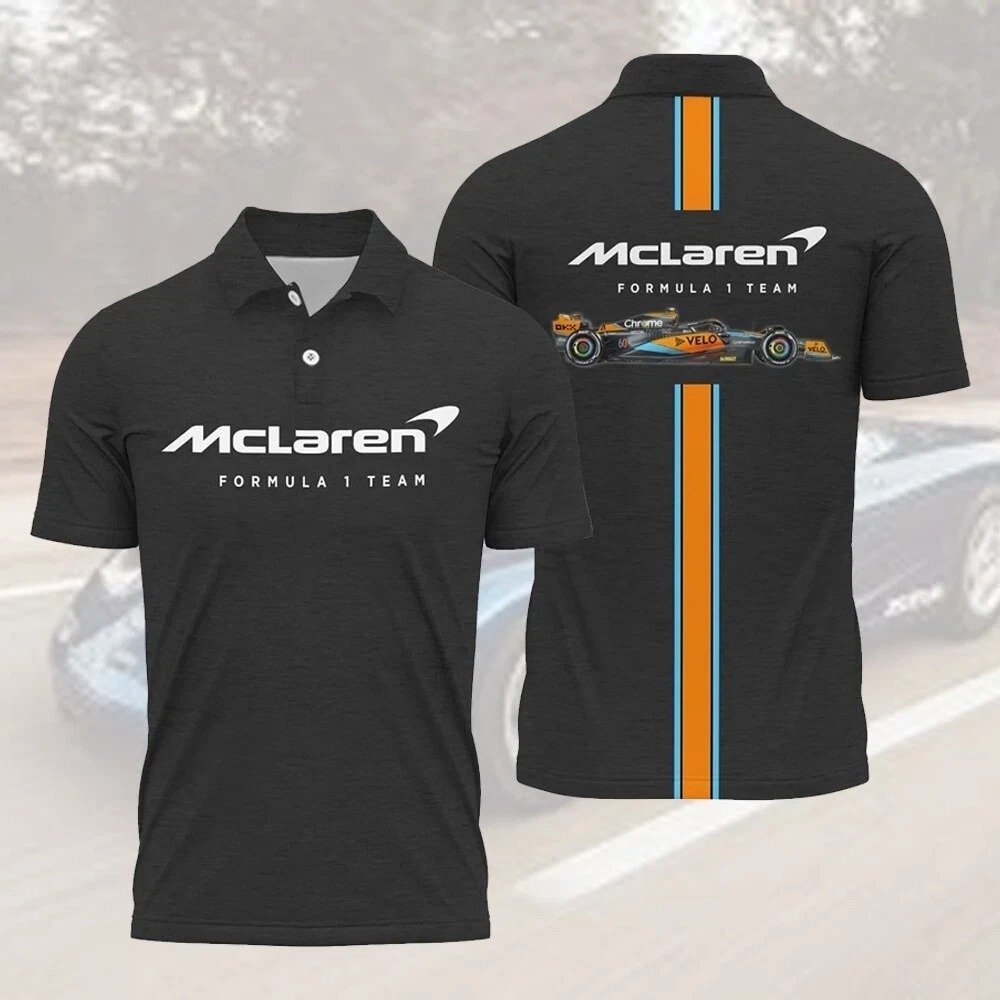 McLaren F1 Logo Polo Shirt Formula 1 Polo Shirt Gifts For Racing Lovers