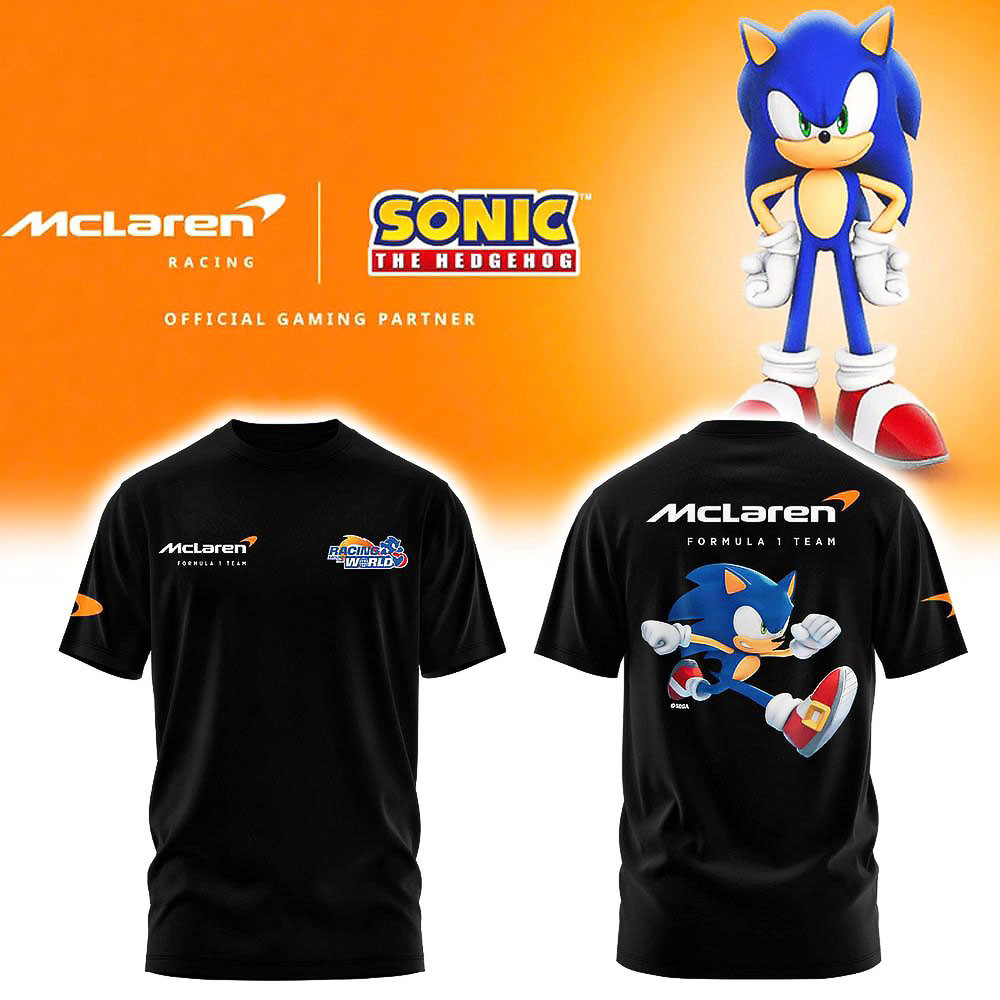 McLaren F1 x Sonic Racing World Limited Edition T-Shirt Present For Husband