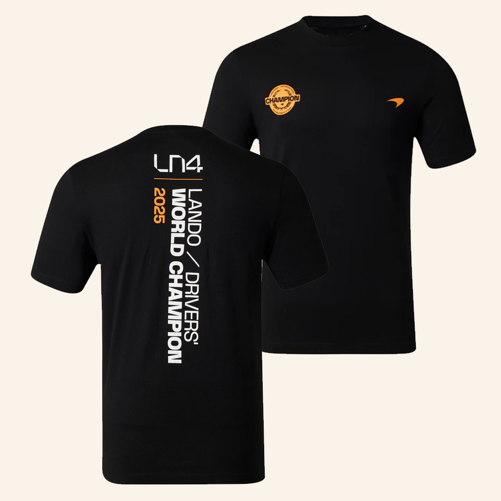 McLaren Merch Lando Norris 2025 Drivers World Champion T-Shirt Gifts For Father McLaren Merch Lando Norris 2025 Drivers World Champion T-Shirt Gifts For Father