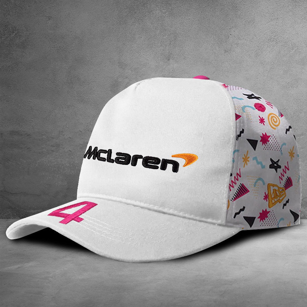McLaren Racing F1 2025 Lando Norris Miami GP Hat White McLaren 2025 Formula 1 Team F1 Racing Hoodie Gifts For Enthusiasts