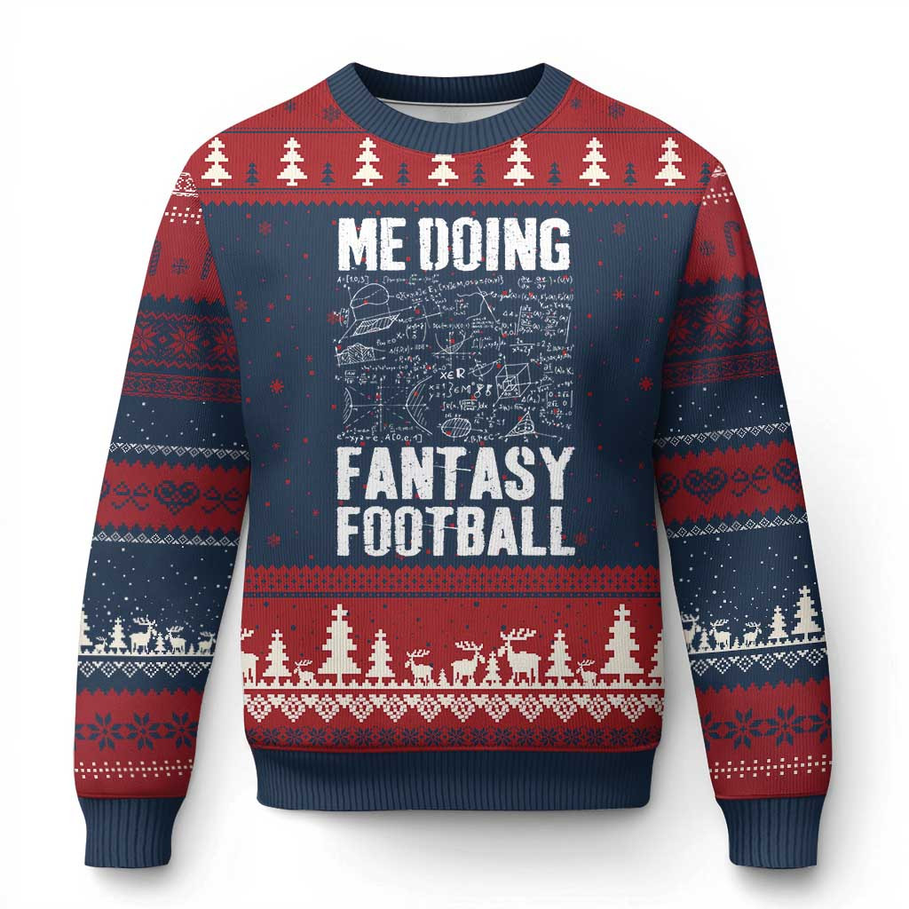 Me Doing Fantasy Football Ugly Christmas Sweater Unique Xmas Gifts For Little Brother