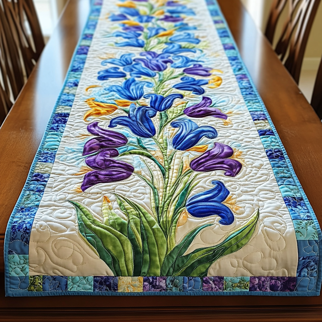 Meadow Bell Quilted Table Runner Dining Room Table Decor Ideas Gifts For Flower Enthusiasts