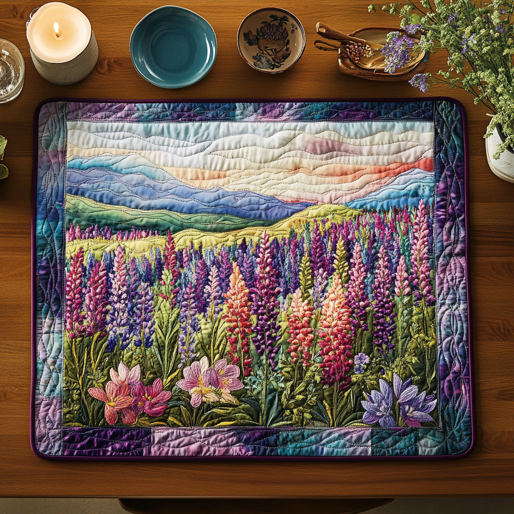 Meadow Bloom Quilted Place Mat Christmas House Decor Gifts For Sunflower Lovers