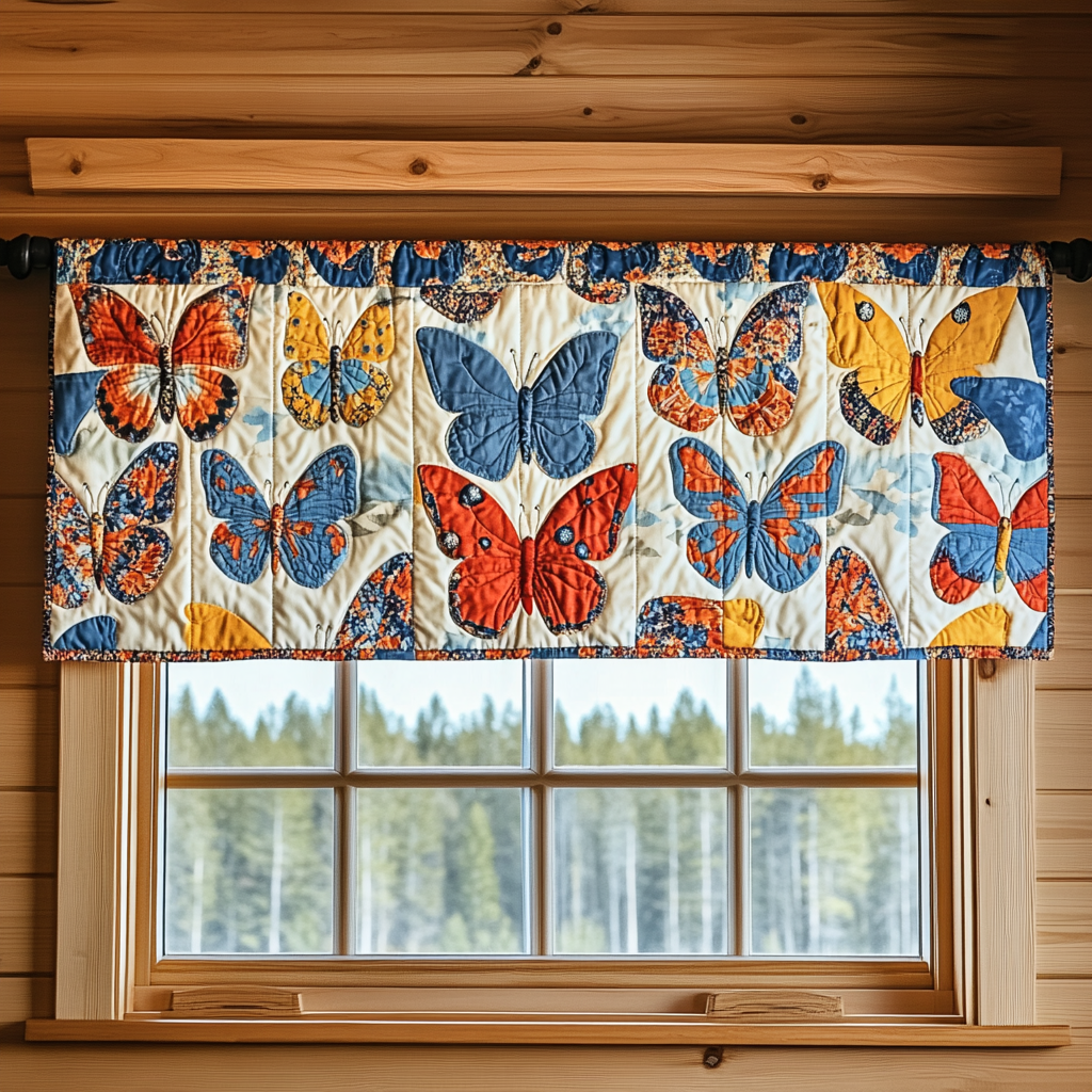 Meadow Breeze Quilted Valance Christmas House Decor Butterfly Gifts For Friends