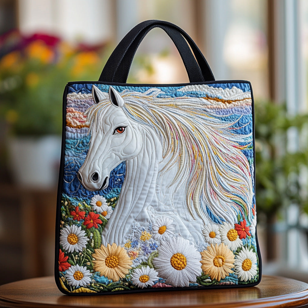 Meadow Glow Quilted Tote Bag Gifts For New Horse Owners