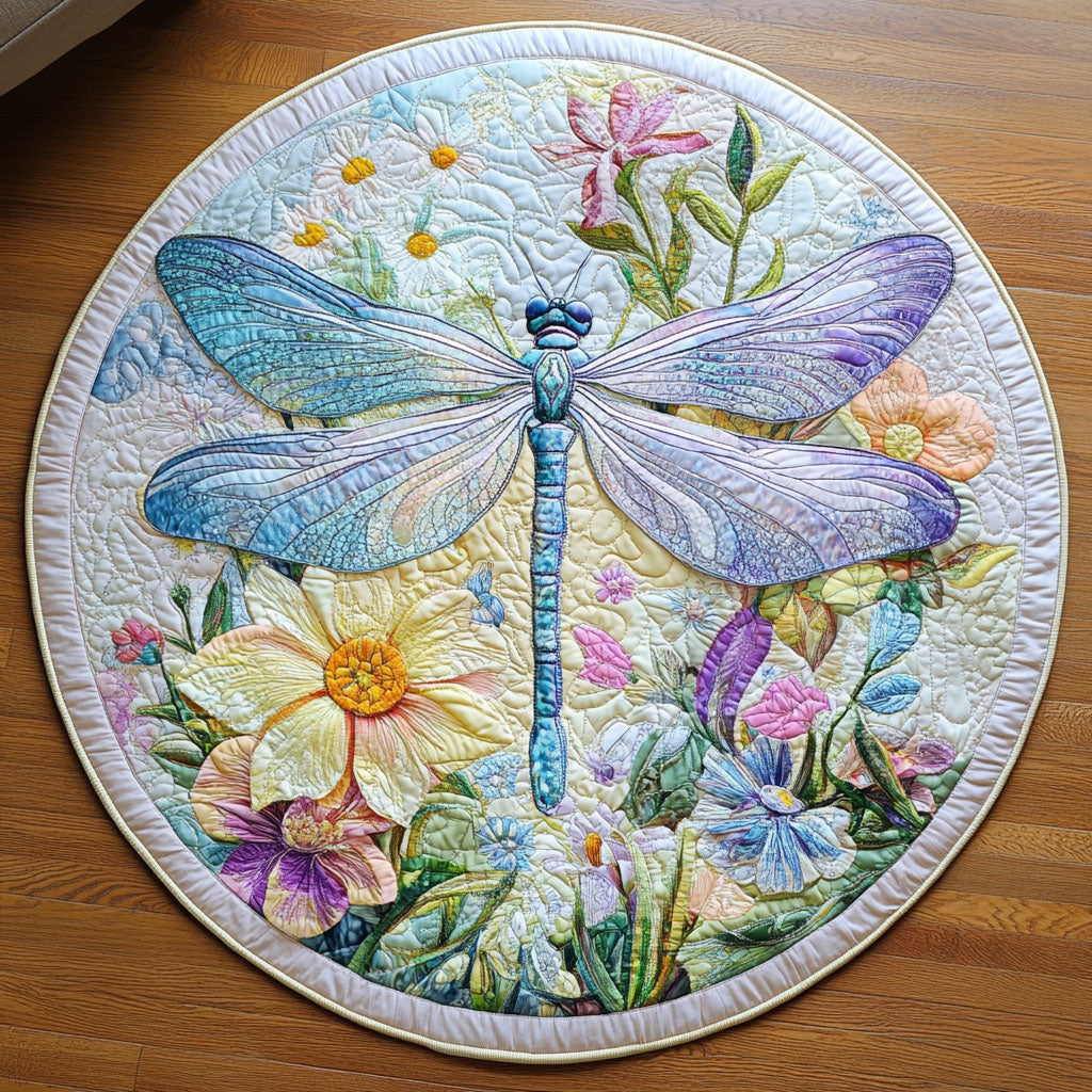 Meadow Grace Quilted Round Mat Entrance Way Ideas Dragonfly Mother's Day Gifts