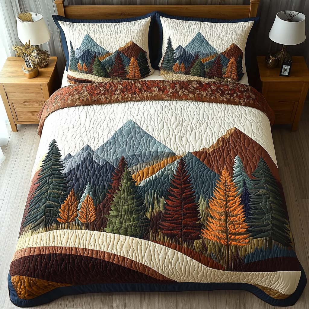 Meadow Hollow Quilted Bedding Set Cute Bedroom Decor Gifts For Someone Who Loves Nature