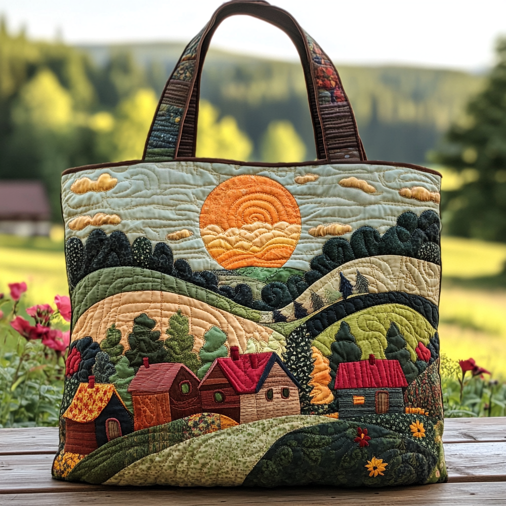 Meadow Light Quilted Tote Bag Family Xmas Ideas