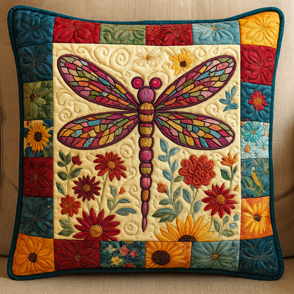 Meadow Magic Quilted Pillow Case Winter Throw Pillow for Home
