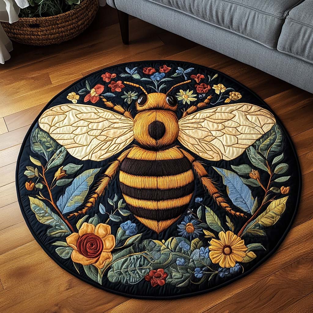 Meadow Monarch Quilted Round Mat Front Door Entryway Ideas Gifts For Parrot Lovers