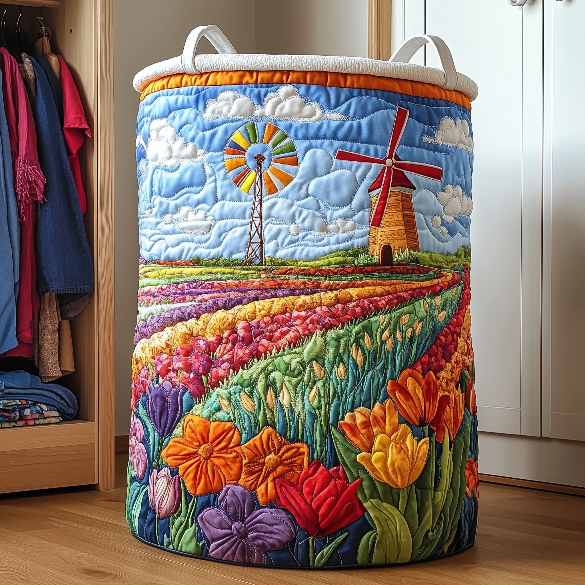 Meadow Quilted Laundry Basket Gifts For The Flower Lover