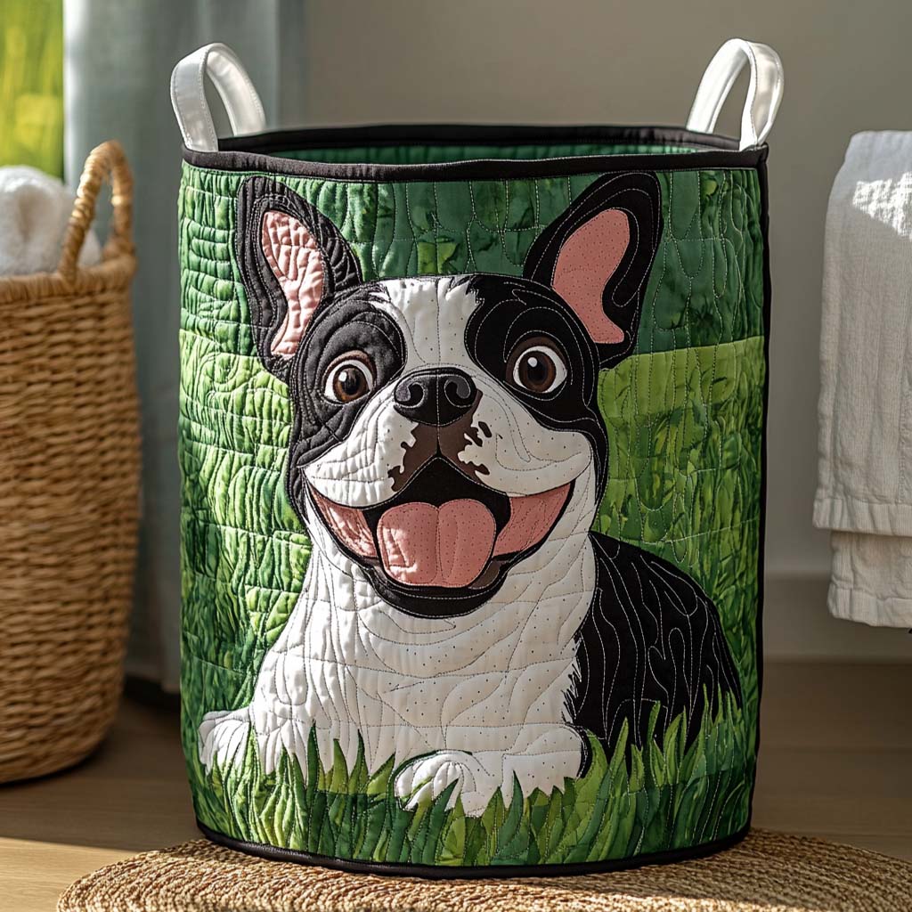Meadow Smile Quilted Laundry Basket Perfect Quilted Laundry Organizer Gift for the Holidays