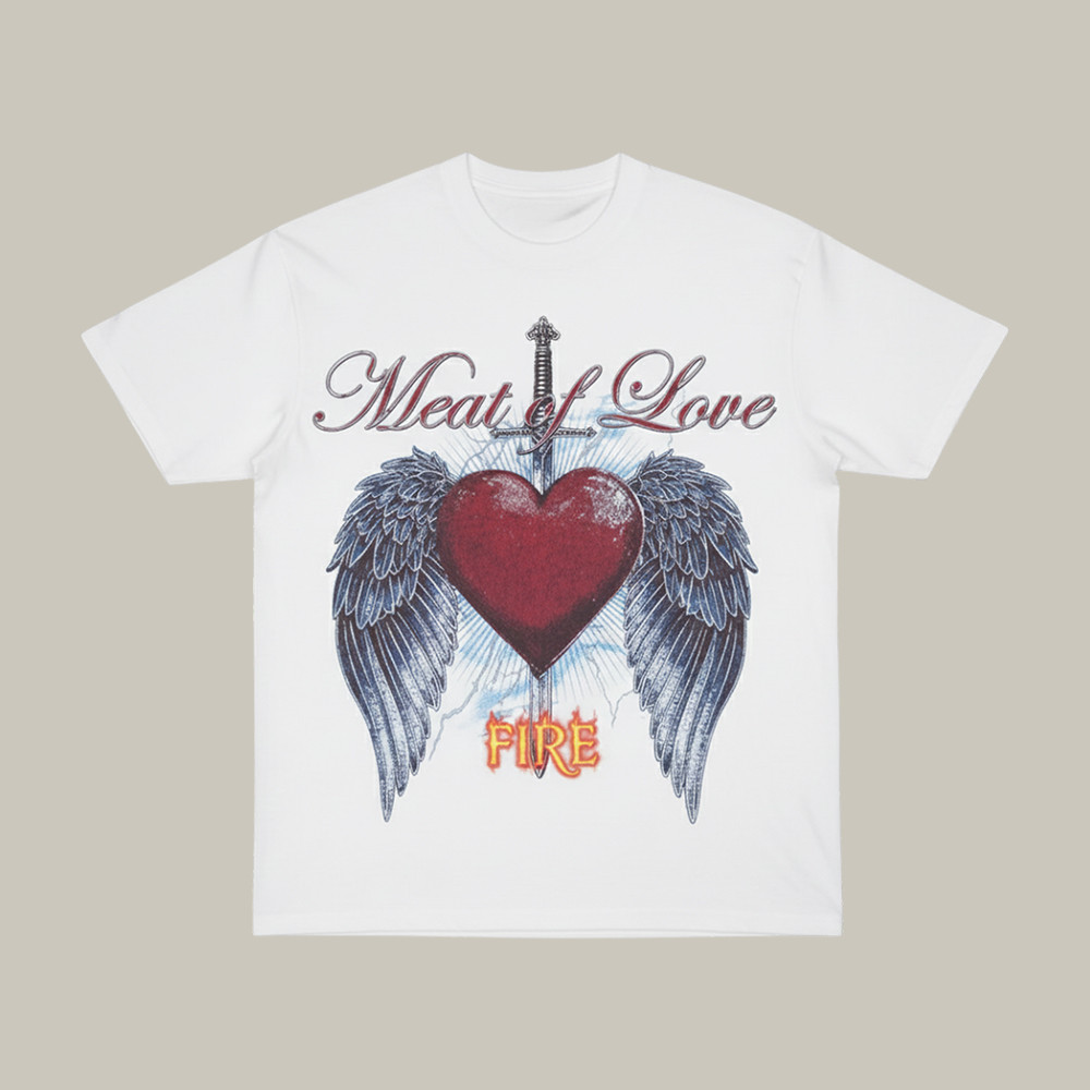 Meatcanyon Meat of Love Fire T-Shirt MeatCanyon Papa Meat Shirt Gifts For Boyfriend
