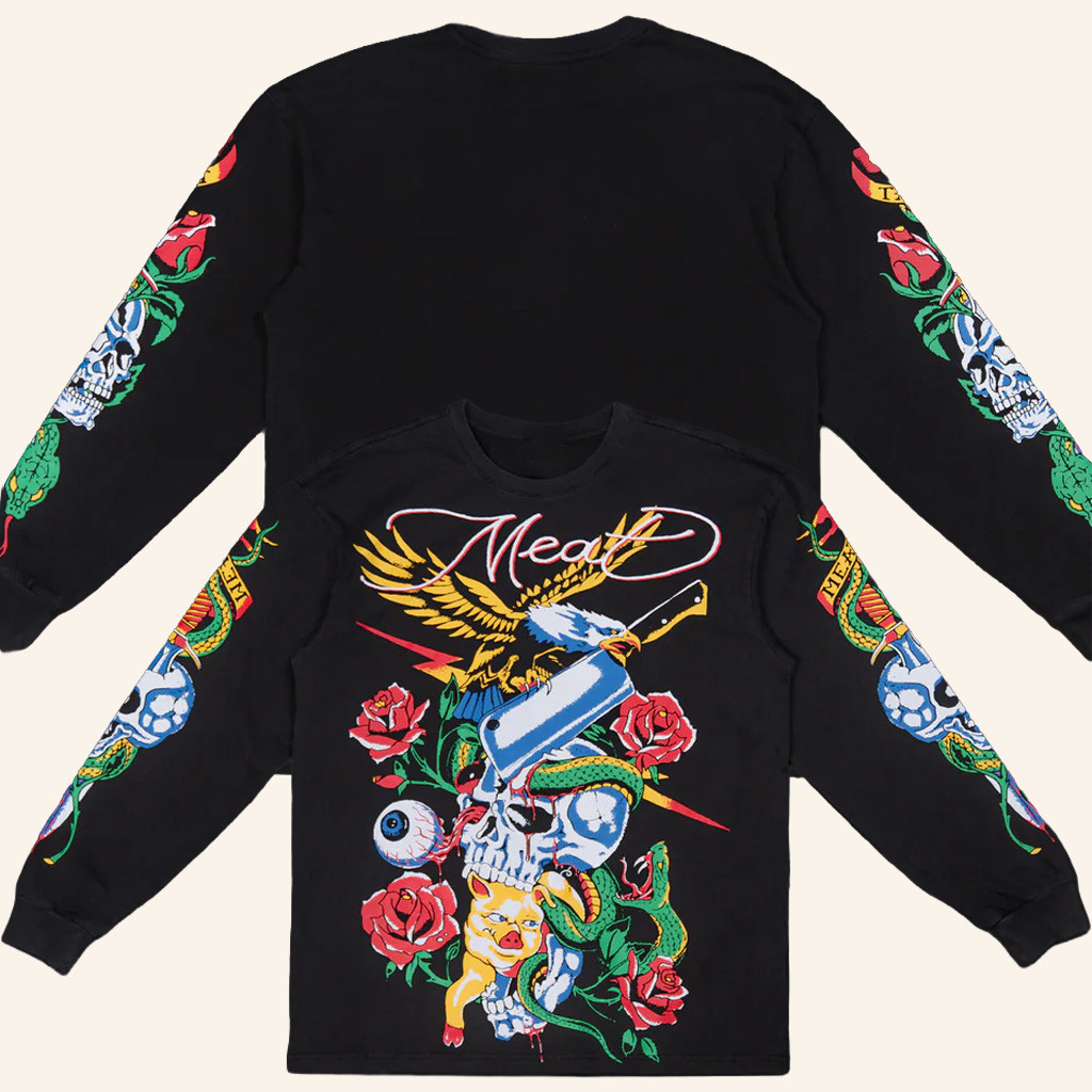 MeatCanyon Merch Meaty Hardy Long Sleeve T-Shirt Christmas Present For Dad MeatCanyon Merch Meaty Hardy Long Sleeve T-Shirt Christmas Present For Dad