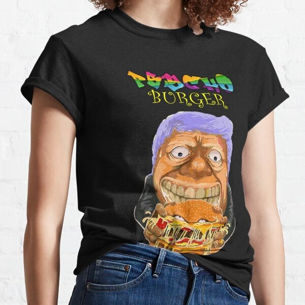 MeatCanyon Psycho Burger T-Shirt Youtube Fan Merch Birthday Presents For Girlfriend