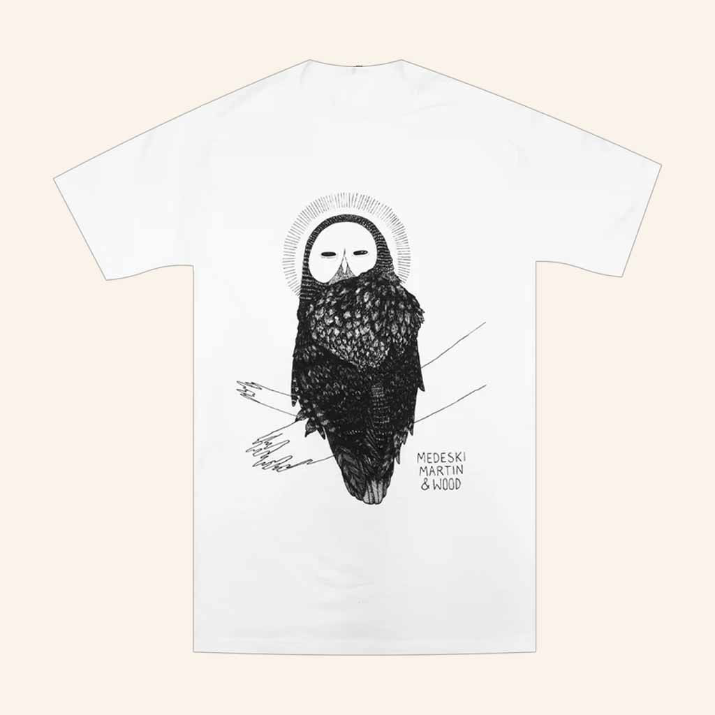 Medeski Martin And Wood Merch Owl White T-Shirt Birthday Gifts For Boyfriend Medeski Martin And Wood Merch Owl White T-Shirt Birthday Gifts For Boyfriend