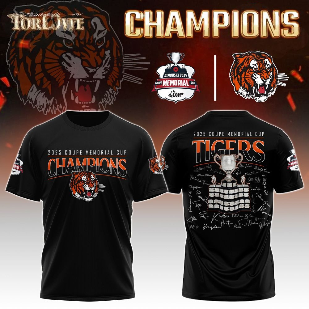 Medicine Hat Tigers Champions Memorial Cup 2025 Shirt Gifts For Father