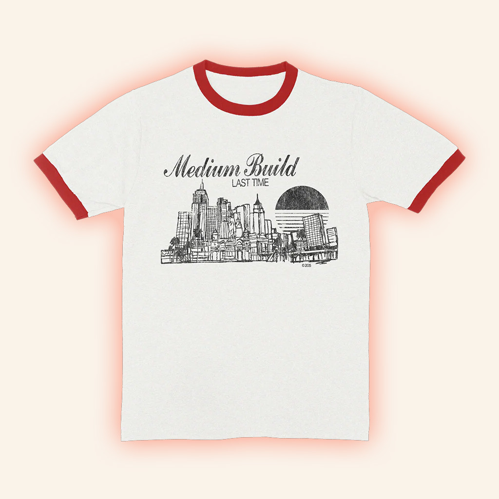 Medium Build Music Merch Cityscape Ringer T-Shirt Presents For Music Lovers Medium Build Music Merch Cityscape Ringer T-Shirt Presents For Music Lovers