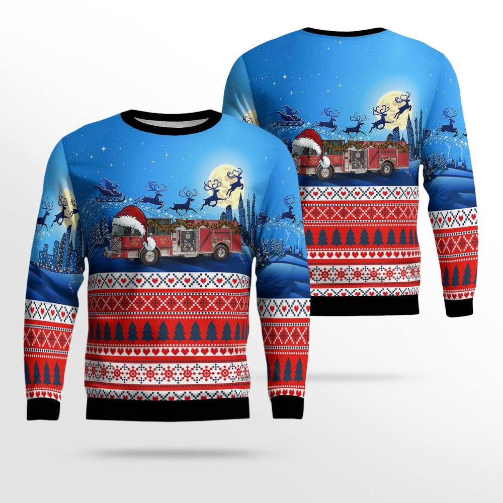 Medora Illinois Medora Fire Protection District AOP Ugly Sweater Christmas Unisex Sweaters Gift For Christmas