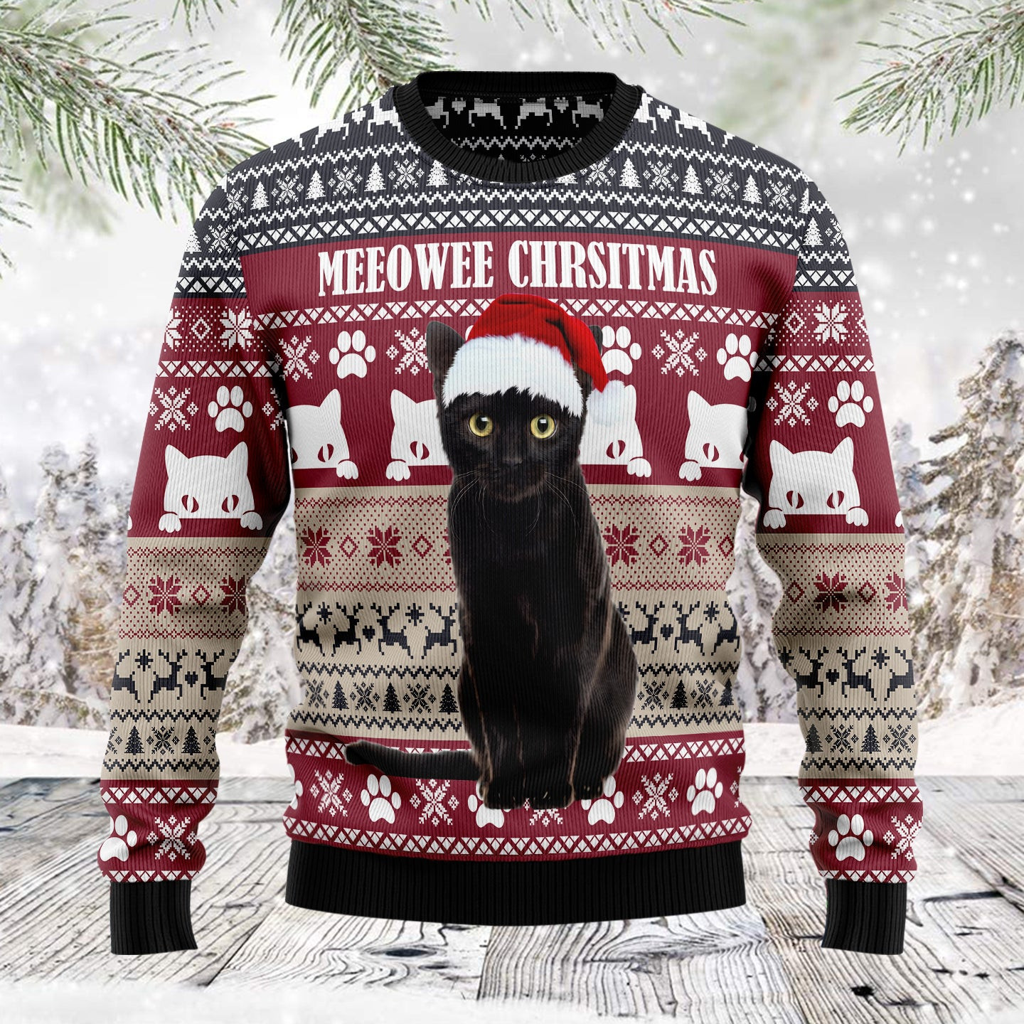 Meeowee Christmas  Ugly Christmas Sweater