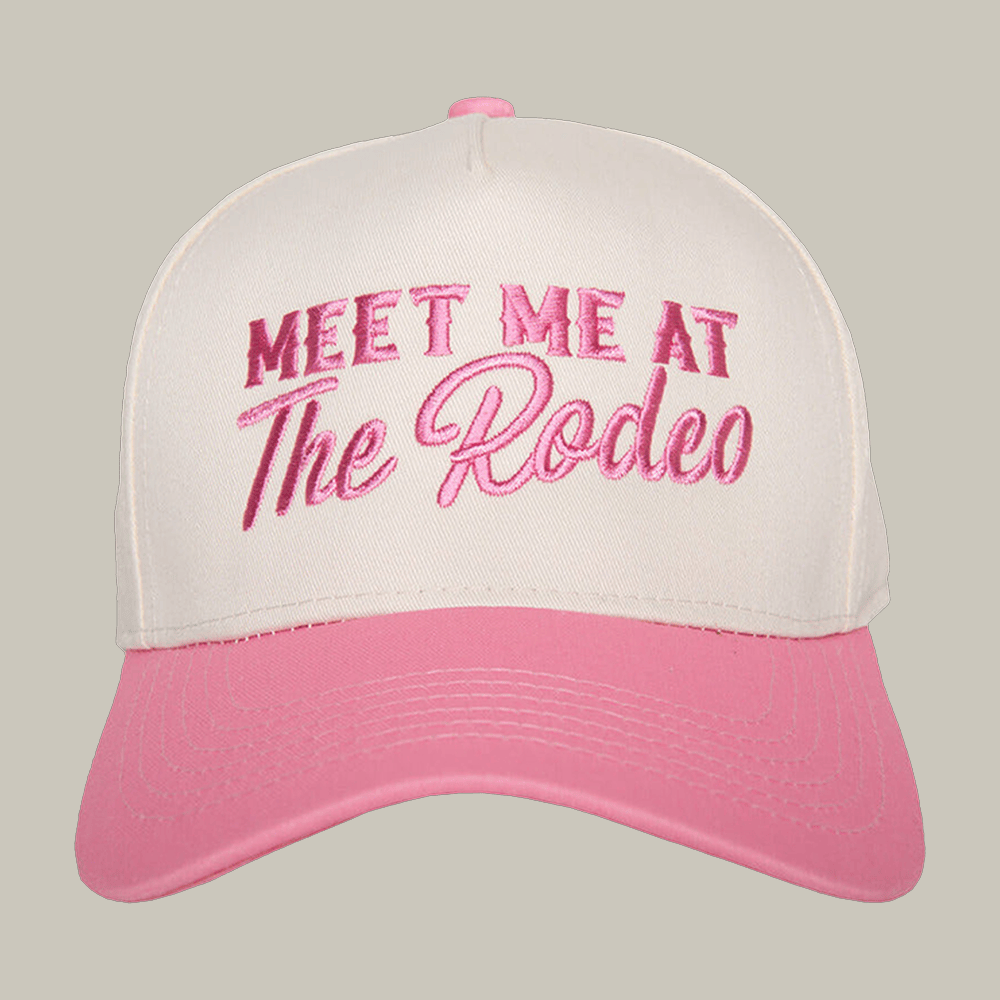 Meet Me At The Rodeo Two Toned Hat Funny Sayings Cap Gift Ideas For Best Friends