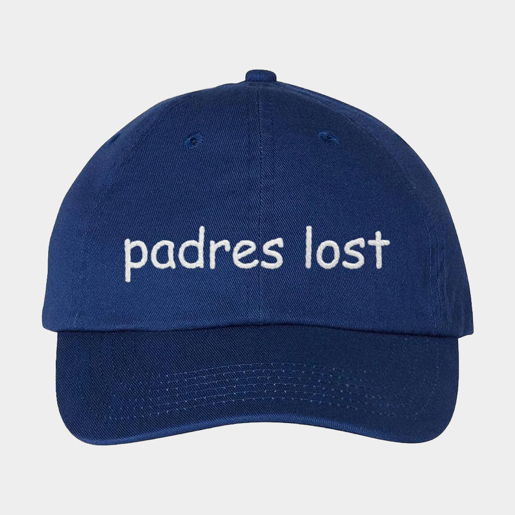 Mega64 Merch Padres Lost Dad Hat Embroidered Gift Ideas For Husband-1 Mega64 Merch Padres Lost Dad Hat Embroidered Gift Ideas For Husband-1
