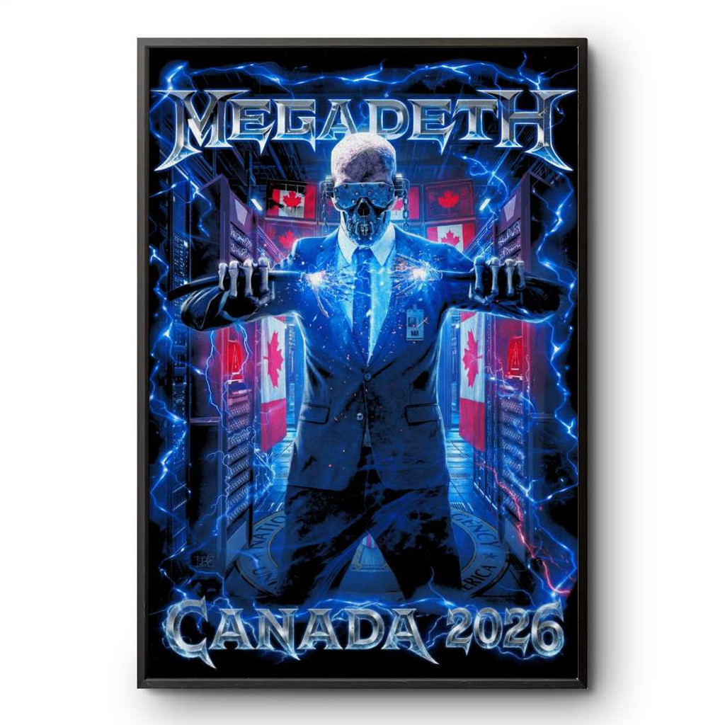 Megadeth Canada 2026 Tour Poster Heavy Metal Concert Wall Art Decor Megadeth Merch